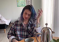 Genç ev kadınları sabah seksini seviyor - döl in Benim kahve